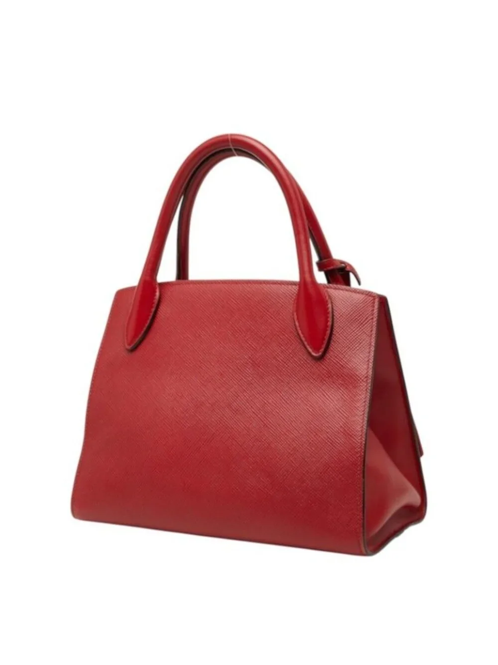 Prada Monochrome Shoulder Bag Red Leather